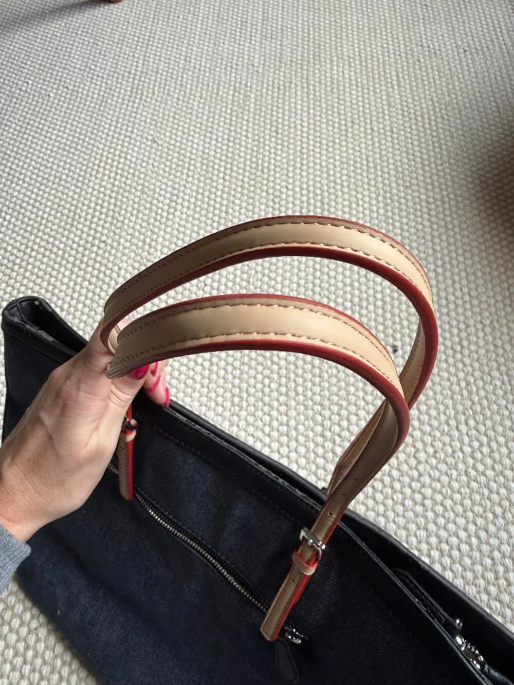 GUESS | Denim Y2K Logo Large Shoulder Tote Bag - Picture 12 of 15